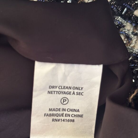 Ramy Brook Belted Tweed Mini Skirt Black Combo NWT 10 - Picture 8 of 11